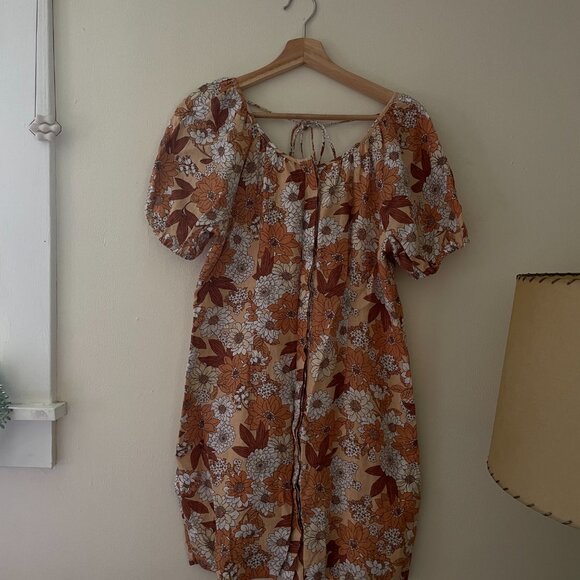 J Crew Floral Dress Peach Size 2 - Picture 5 of 5